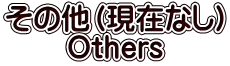 その他（現在なし） Others